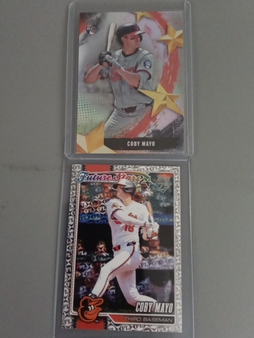 Topps Coby Mayo Baseball Card Lot - Gray, White, Red Accents